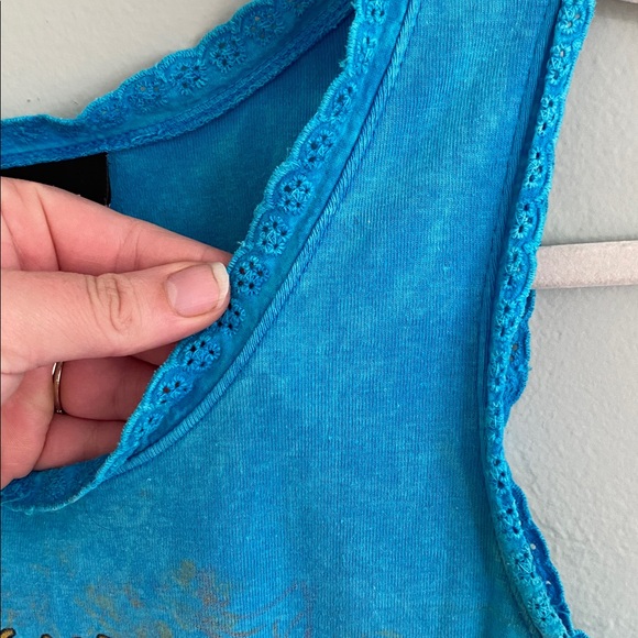 Harley-Davidson Women’s Blue Tank Top with Logo Size Medium - Picture 3 of 7